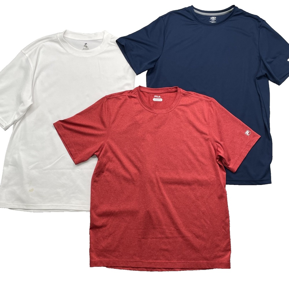 Fila Energy Athletic T-Shirt LOT of 3 Men's Large Sportswear Performance Tech